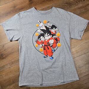 Dragon Ball Z T Shirt Mens L Gray Toei Animation Anime Graphic Streetwear Tee